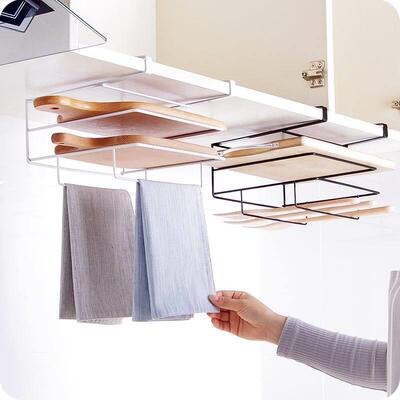 storage rack shelf kitchen towel chopping board steel shelve