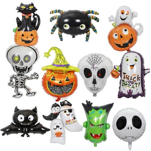 Halloween party pumpkin spider Ghost bat aluminum balloon 球
