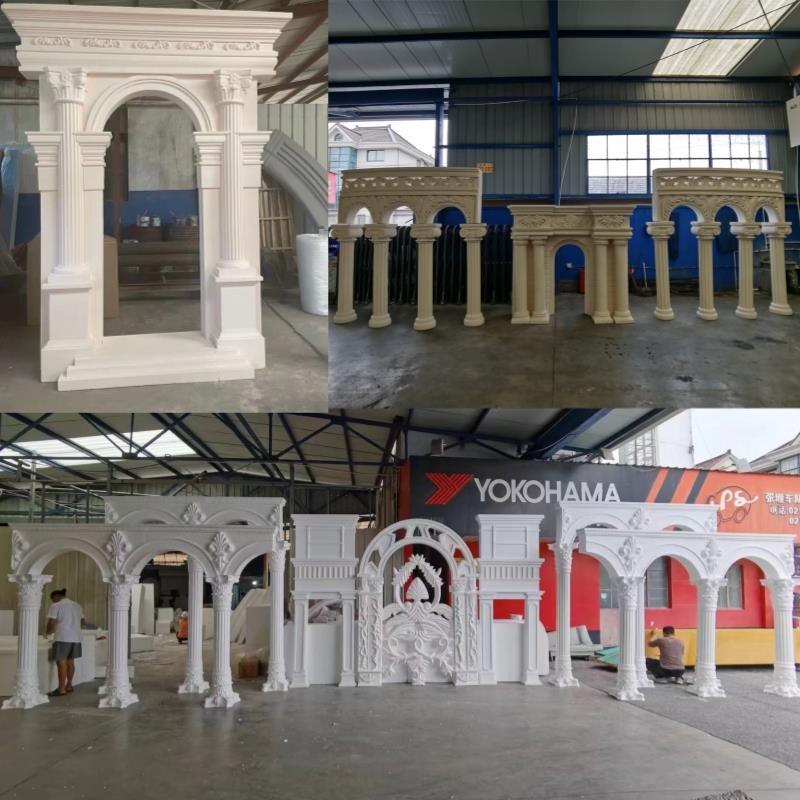泡沫雕塑定制3D打印欧式拱门罗马柱婚庆商场展会美陈拍摄橱窗道具