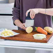 不锈钢狼牙土豆切 狼牙土豆薯条薯格薯片 厨房波纹刀多功能切菜器