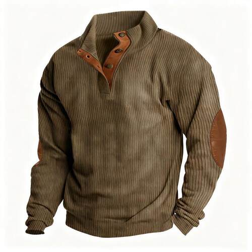 N 25770 Casual Corduroy Hoodie Long Sleeve 灯芯绒卫衣