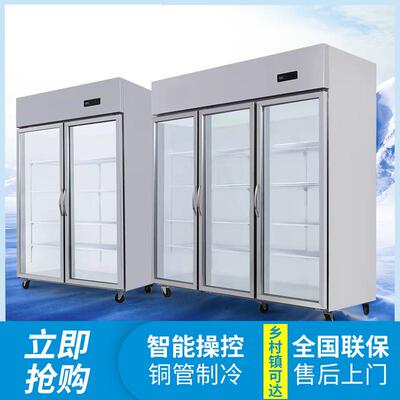 不设锈钢双门三门冷藏酒展示柜 商148用具厨房制冷备店食厨堂冷柜