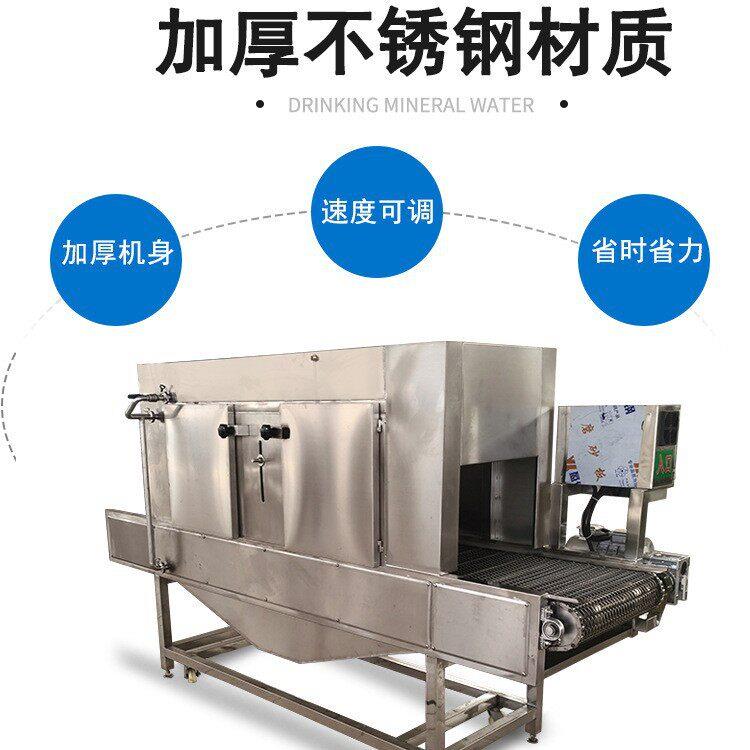 连续式白条鸡烧毛机 猪手猪脚烧毛流水线 卤肉加工猪皮燎毛设备