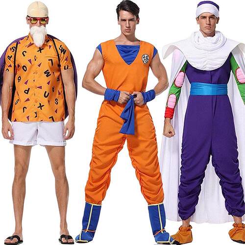 Adult Man Halloween Japanese Anime Son Goku Cosplay Costume