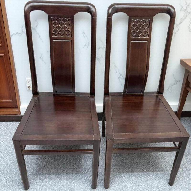 全实木椅子靠背餐桌椅酒店家用现代简约新中式餐厅乌金休闲餐厅椅