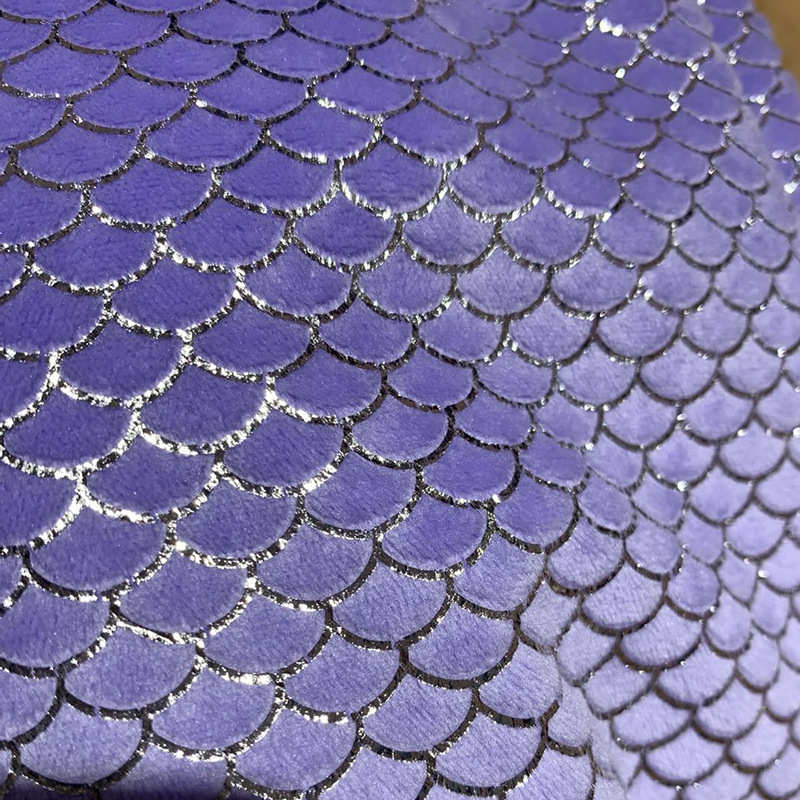 现货扎染水晶超柔烫金绒布料七彩烫星星月亮毛绒面料箱包抱枕鞋材