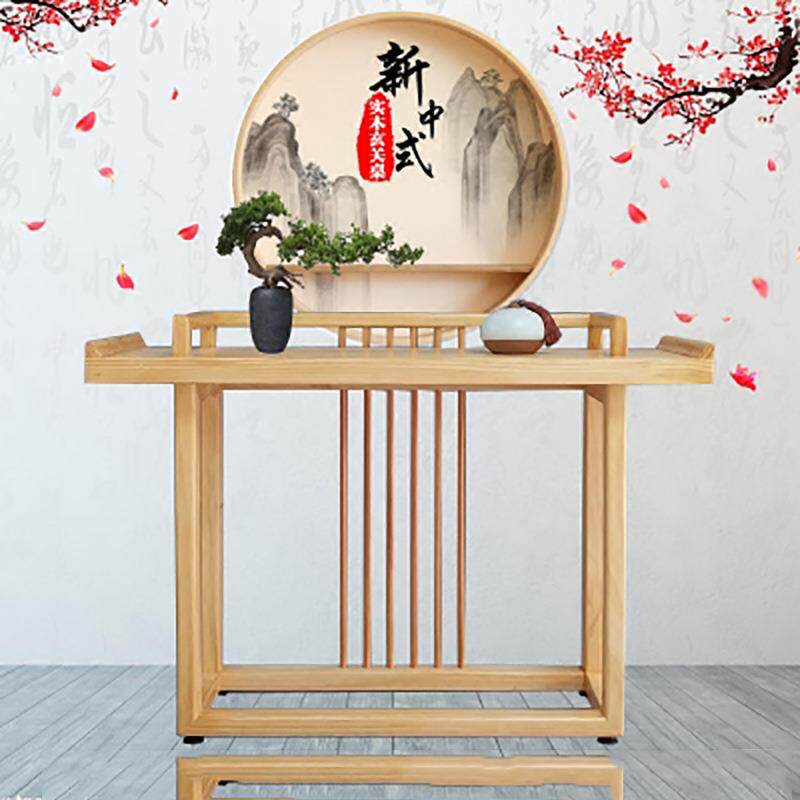 实木仿古禅意端景台新中式条案玄关桌古典门厅隔断供桌条几入户门