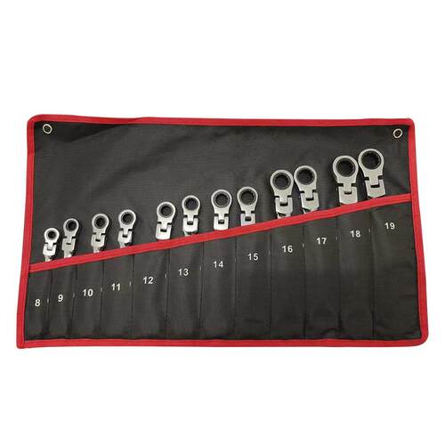 12PC8-19两用棘轮扳手活动头套装 汽修工具72齿12件套棘轮扳手组