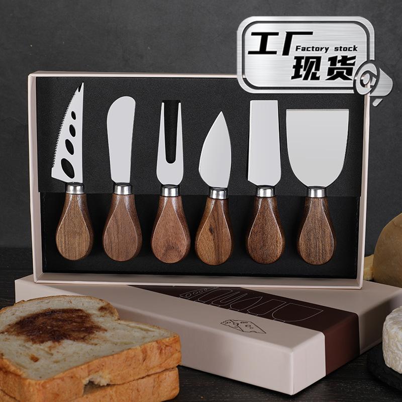 胡桃木不锈钢奶酪工具西餐刀具