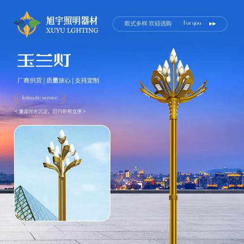 厂家直销组合灯广场庭院路灯防水景观玉兰灯室外道路照明LED灯