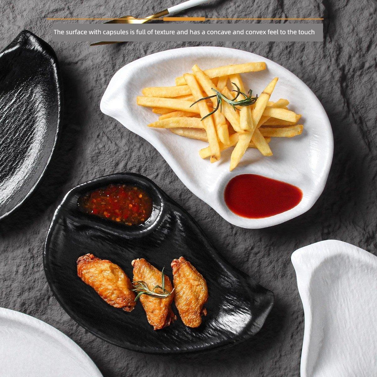 餐饮密胺配菜分格盘子商用酒吧干果小吃碟塑料仿瓷饺子专用盘餐具