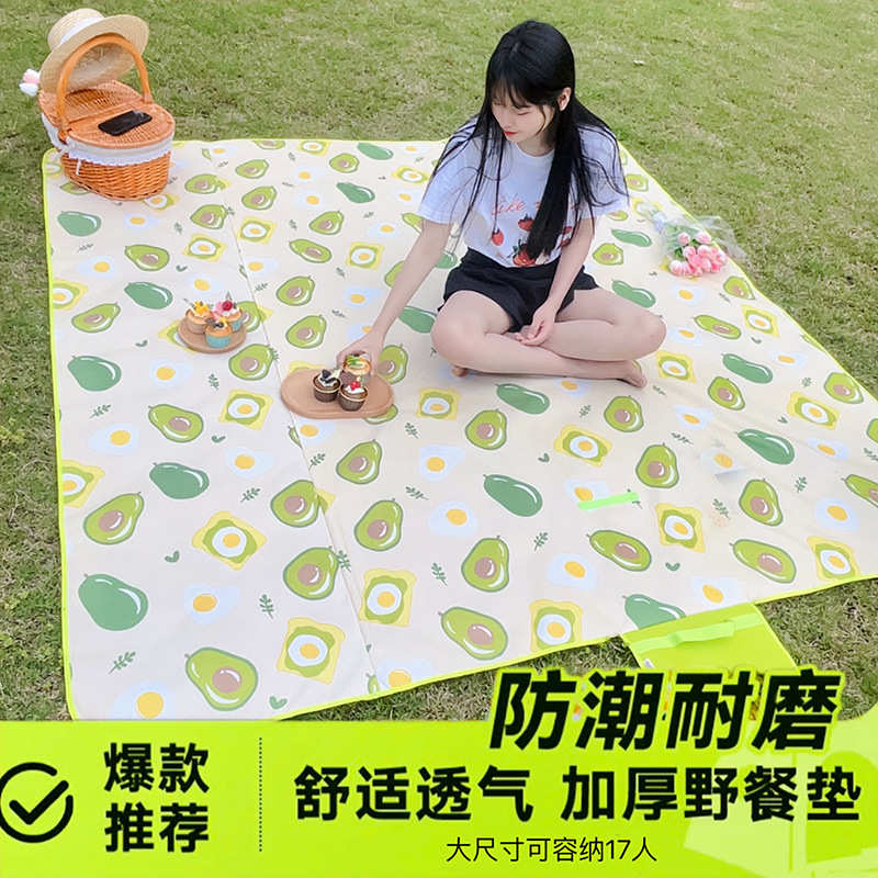野餐防潮垫加厚户外帐篷露营沙滩便携春游地垫野炊草坪防水垫子