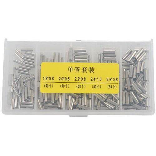 250Pcs/Set Single Barrel Crimping Sleeve Fishing Line Wire