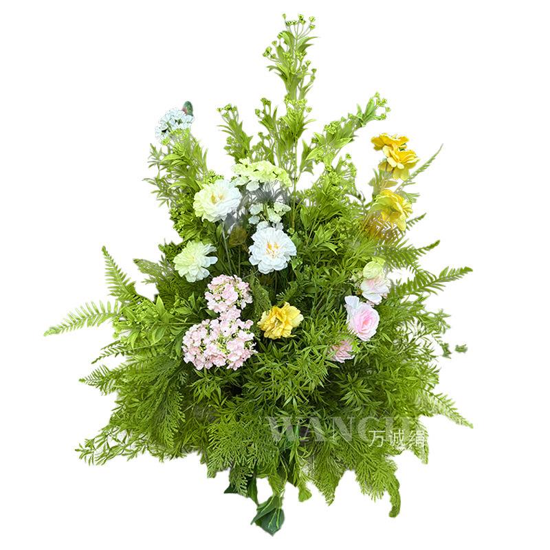 绿野仙踪仿真花婚礼新款婚庆背景装饰布置花排引路花舞台橱窗花艺