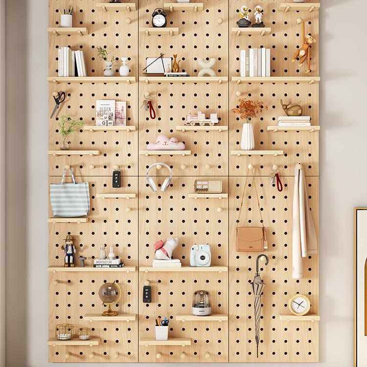 可定实木洞洞板挂板墙上装饰隔板置物架书桌背景墙展示架收纳挂架,收纳整理,整理架/置物架/收纳架,淘宝优惠券,粉丝福利购,淘宝优惠卷