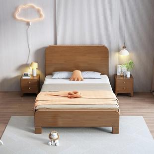 现卧代简约全实IOF双2木床1米8主人床出租房小户型单人1.m儿童实