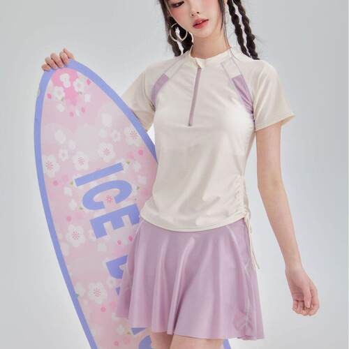Polyester sports split swimsuit, tennis style, Korean