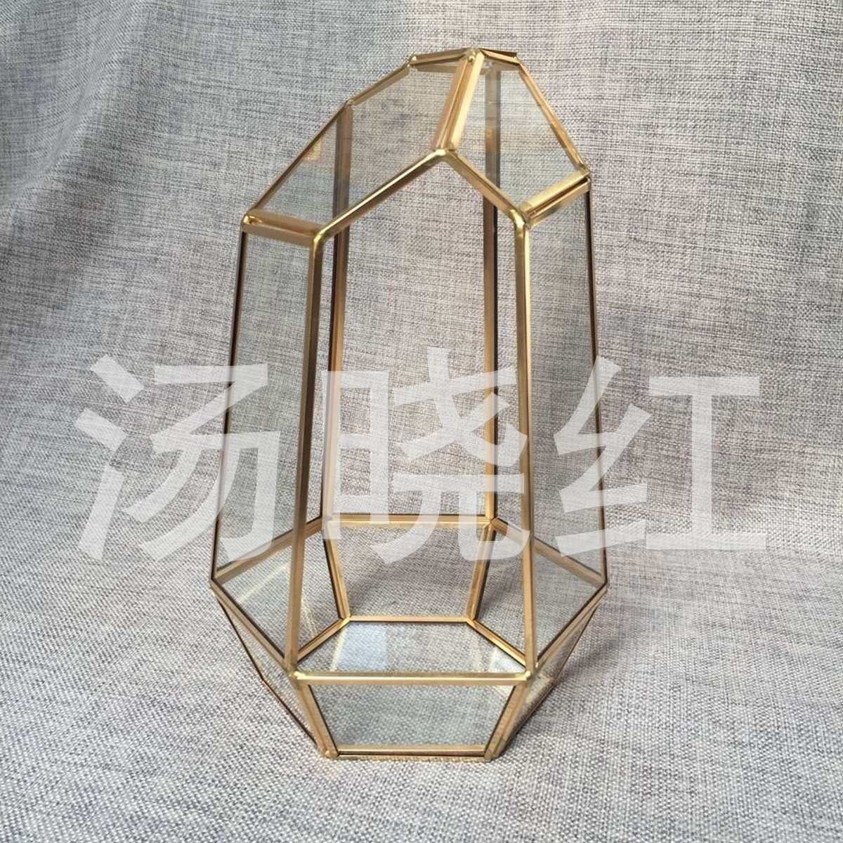 多面切割几何立体生态瓶 多肉苔藓微景观 玻璃花房 花器 花盆器皿