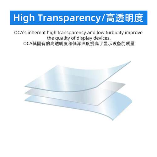 OCA光学透明胶用于曲面显示屏柔性显示屏可折叠显示屏贴合