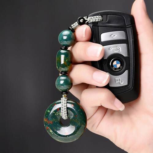 汽车钥匙挂件女高档精致钥匙平安扣个性韩国可爱饰品创意玉吊坠男