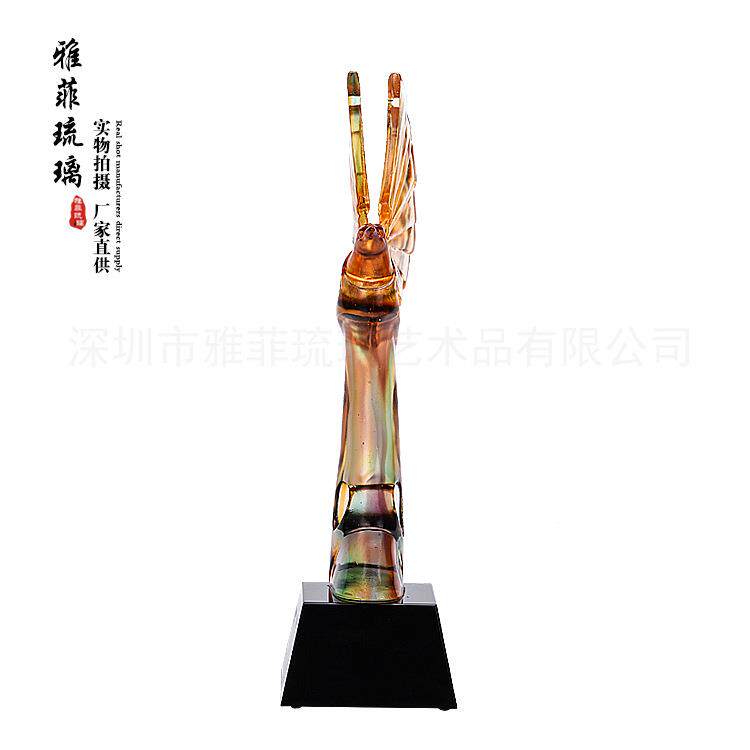琉璃奖杯创意刻字优秀员工企业比赛颁奖纪念水晶奖牌表彰创意奖
