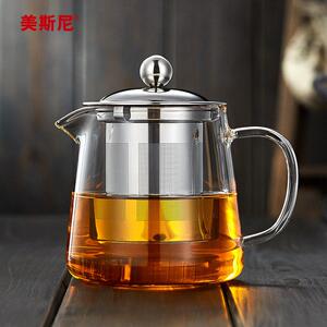 淹木加厚家用耐热透明玻璃泡茶壶套装小号过滤沏茶壶茶具泡茶杯茶