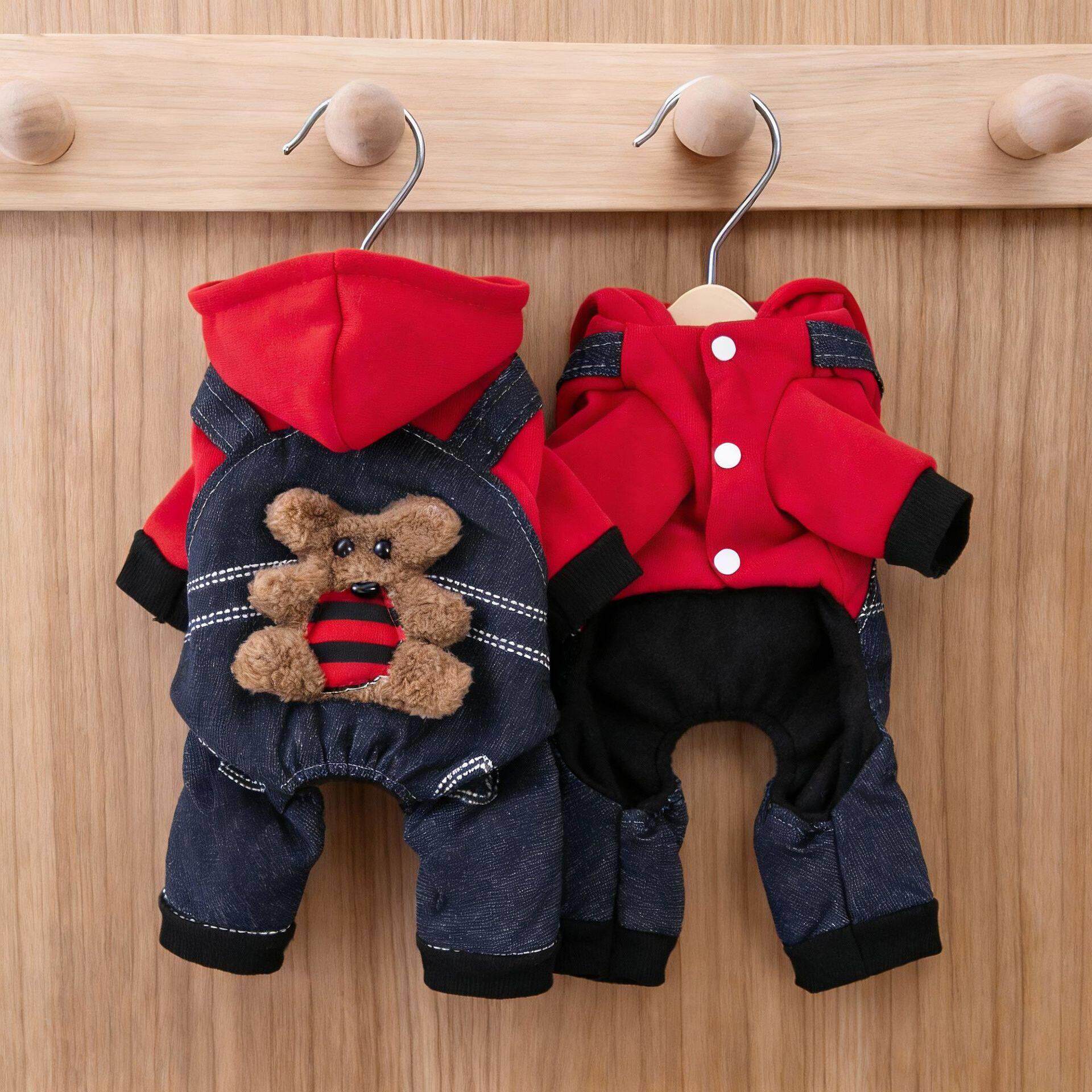 泰迪衣服秋冬装四脚衣加厚狗狗法斗柯基宠物比熊幼犬中小型犬服饰
