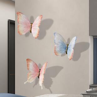 3d立体壁贴蝴蝶墙面装饰品客厅入户玄关电视背景墙上挂饰高级感