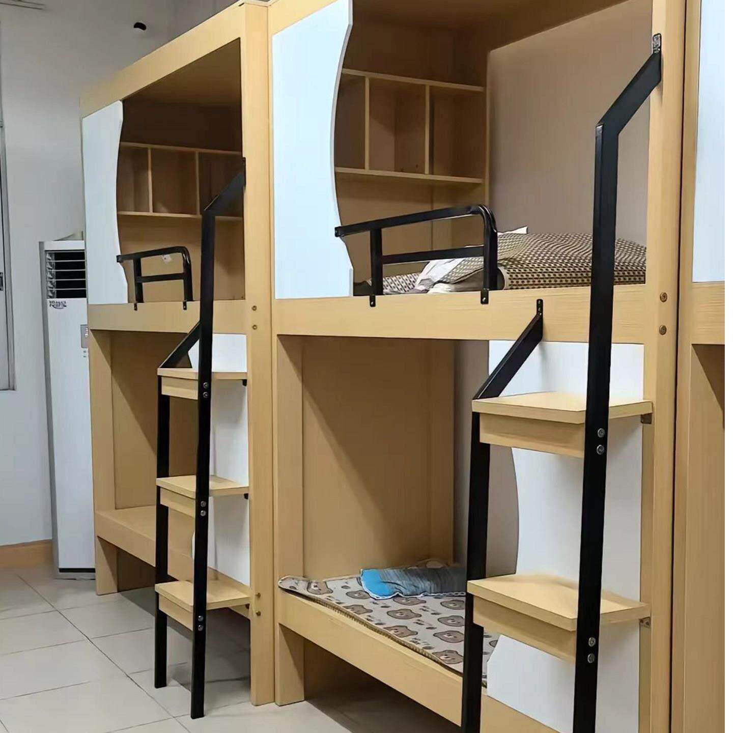 学生宿舍上下铺双层床高低床学校公寓床实木青旅民宿床太空舱床