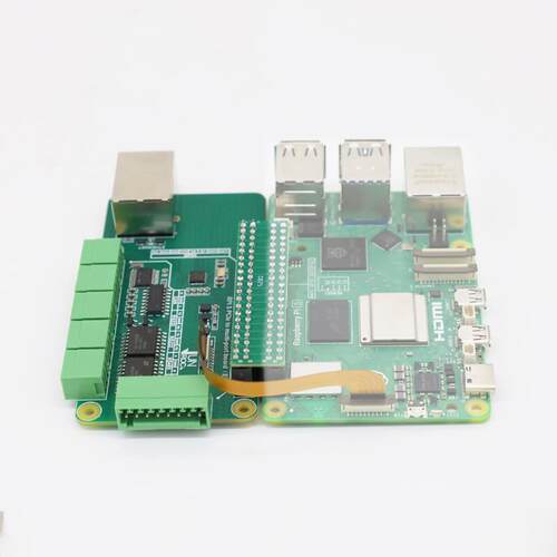 树莓派5 PCIe转RJ45千兆网口转接板 CAN/RS485/RS232接口即插即用