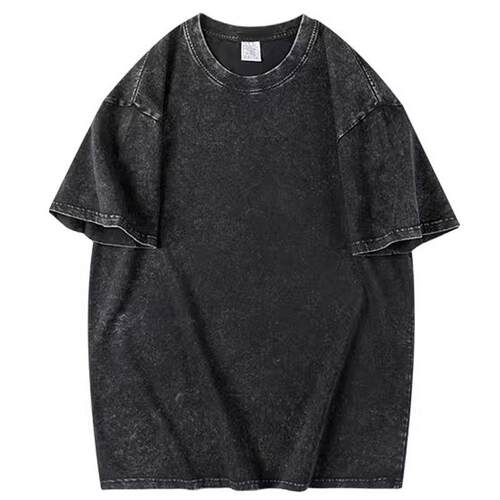 Men Heavyweight Oversized Shirts Acid Wash Baggy Casual