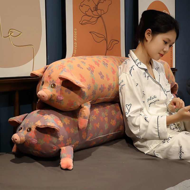 靠枕女生孕妇抱枕侧提花床上床头长条腿枕头卧室睡靠垫猪猪夹睡