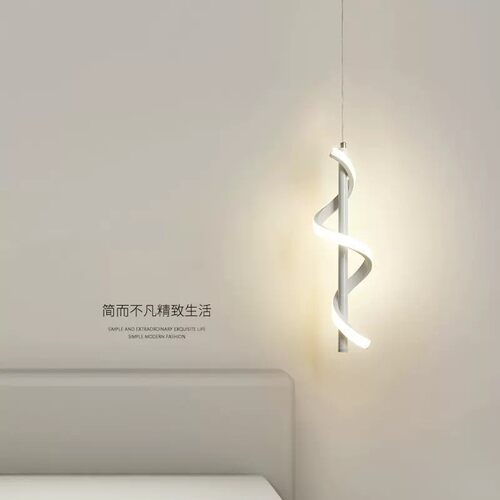 网红床头吊灯简约灯2023年新款书房吧台极简长线轻奢卧室吊线灯