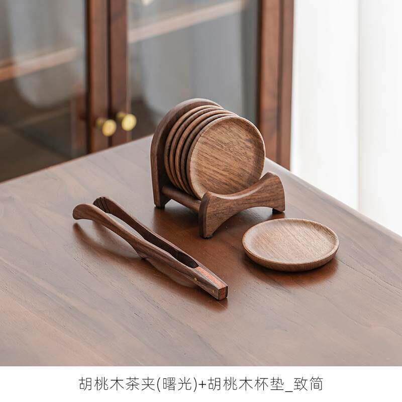 茶杯垫茶道功夫茶具配件茶盘茶桌摆件实木隔热垫茶托底托茶杯垫托