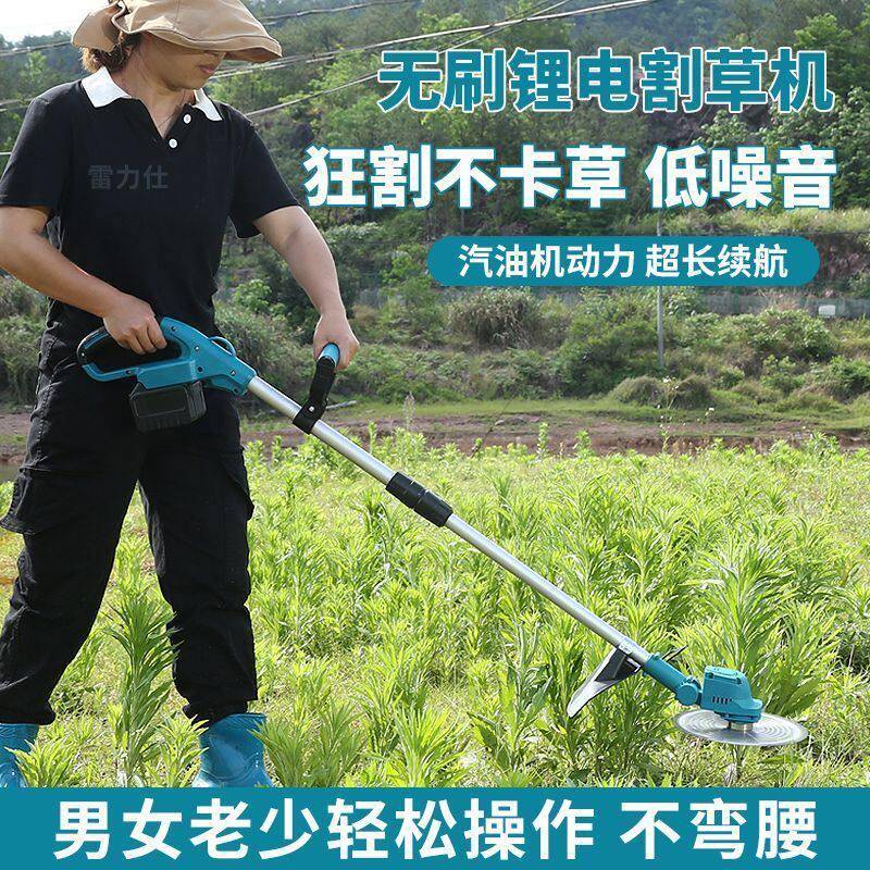 新款无刷电机除杂草手推式家用小型电动割草机大功率锂电池充电式图片