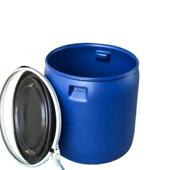 150升塑料桶潲水桶法兰桶海鲜桶150公斤铁箍桶加厚大口半截桶新款