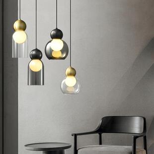 全铜玻璃小吊灯飘窗卧室床头创意简约北欧复古吧台设计师餐厅灯具