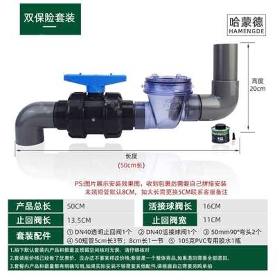 哈蒙德下水道防反水逆止阀止逆阀厨房下水管止回阀器排水管防倒灌