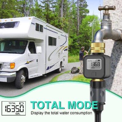 Digital Water Flow Meter IPX5 Waterproof Multifunctional