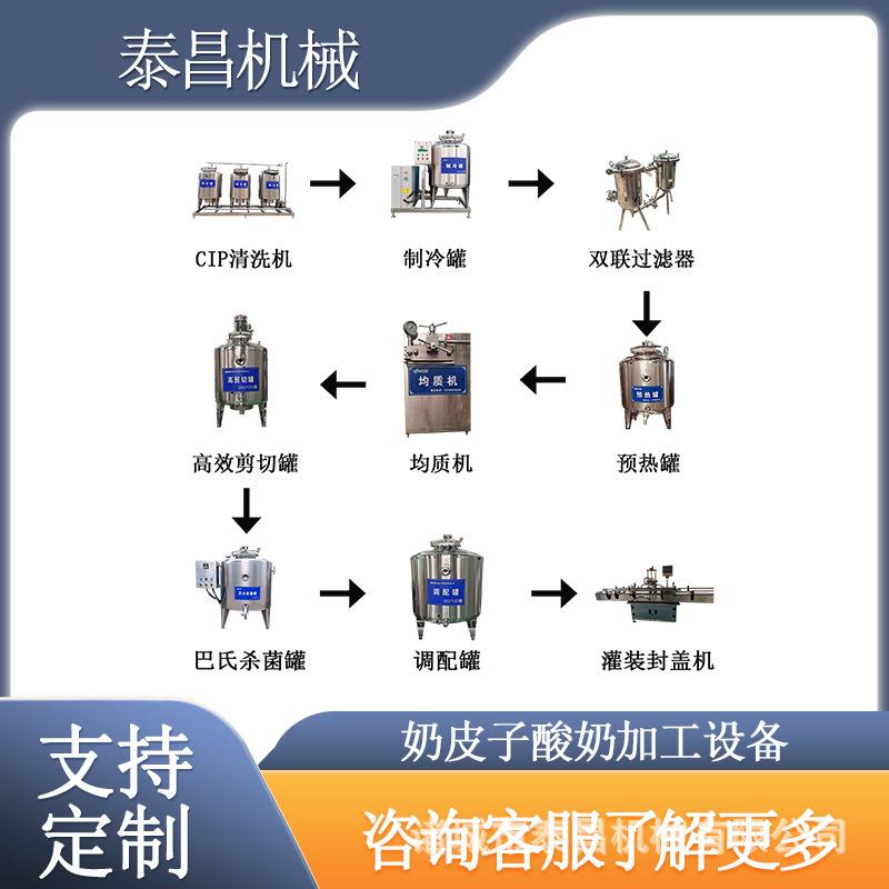 酸奶皮子加工生产线传统酸奶皮子加工设备酸奶发酵罐液体酸奶设备