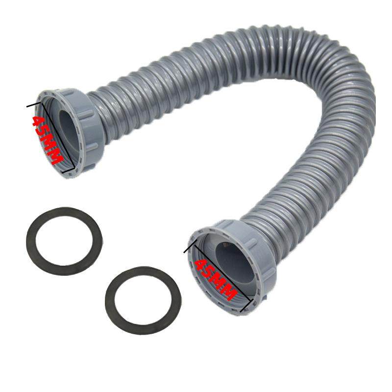 厨房洗碗池加粗加厚下水管塑料软管不锈钢双槽双螺纹连接排水管,家装主材,下水器,淘宝优惠券,粉丝福利购,淘宝优惠卷