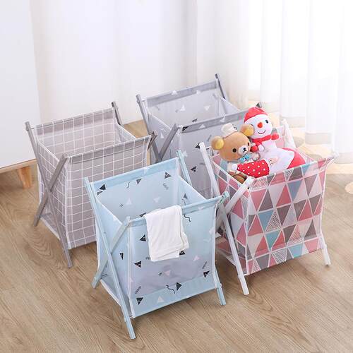 Large Home Fabric Laundry Basket, Multi-functional Assembled