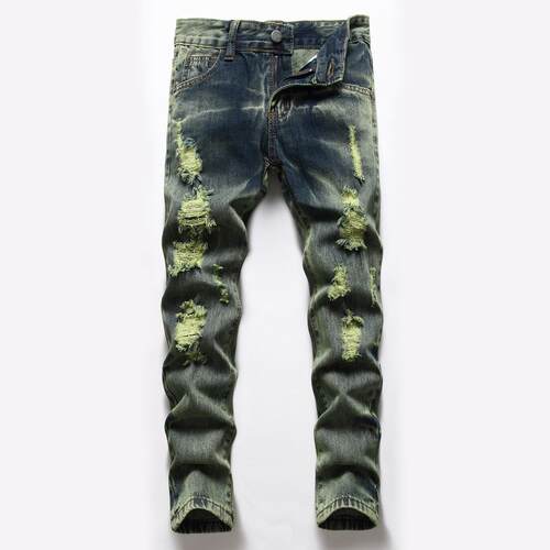 Boys' straight leg ripped jeans for all seasons