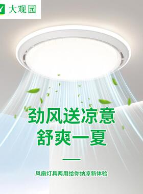 隐形无叶风扇灯2025年新款极简现代家用餐厅灯卧室电扇吸顶灯357L