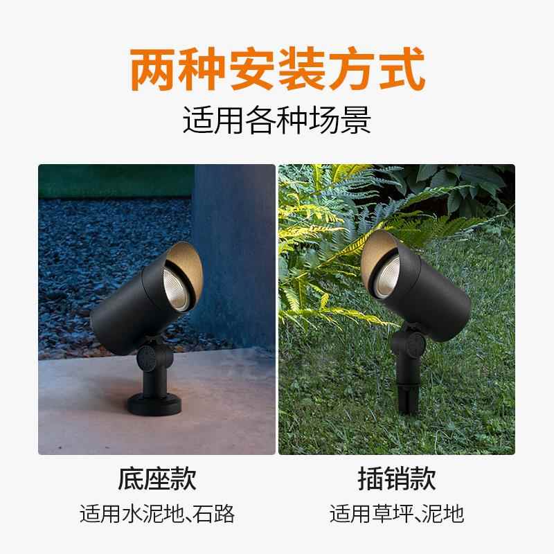 W9YX射灯户外防水射树灯led庭院花园照树灯景观别墅地插灯草坪插