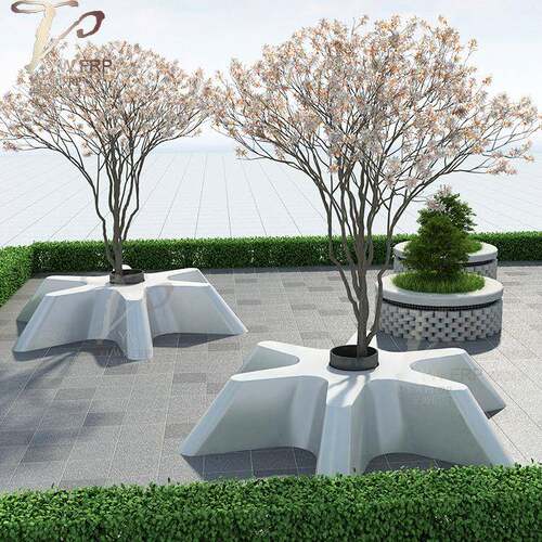 玻璃钢创意五角星座椅户外广场树池组合座凳公园休息凳商场休闲椅