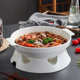 RP4T批发大号酸菜鱼盆带炉座保温加热蜡烛陶瓷盆碗长方圆形双耳小