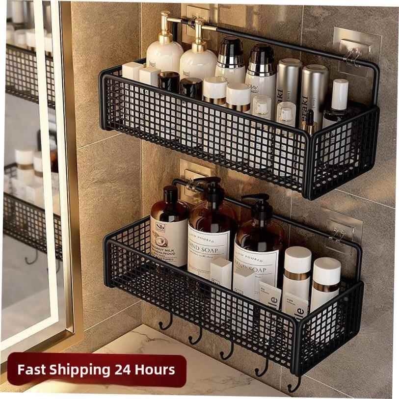 Bathroom Shelves Kitchen Wall Shelf Shower Storage Rack挂架