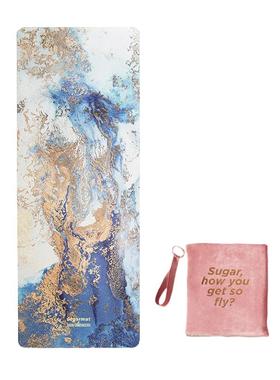 高档sugarm薄at 1m麂皮m绒款折防滑瑜珈垫铺巾运动叠垫天然橡胶