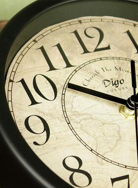 客厅钟表台式座摆电件钟美式复B0804H26古创意家用桌面时摆钟视柜